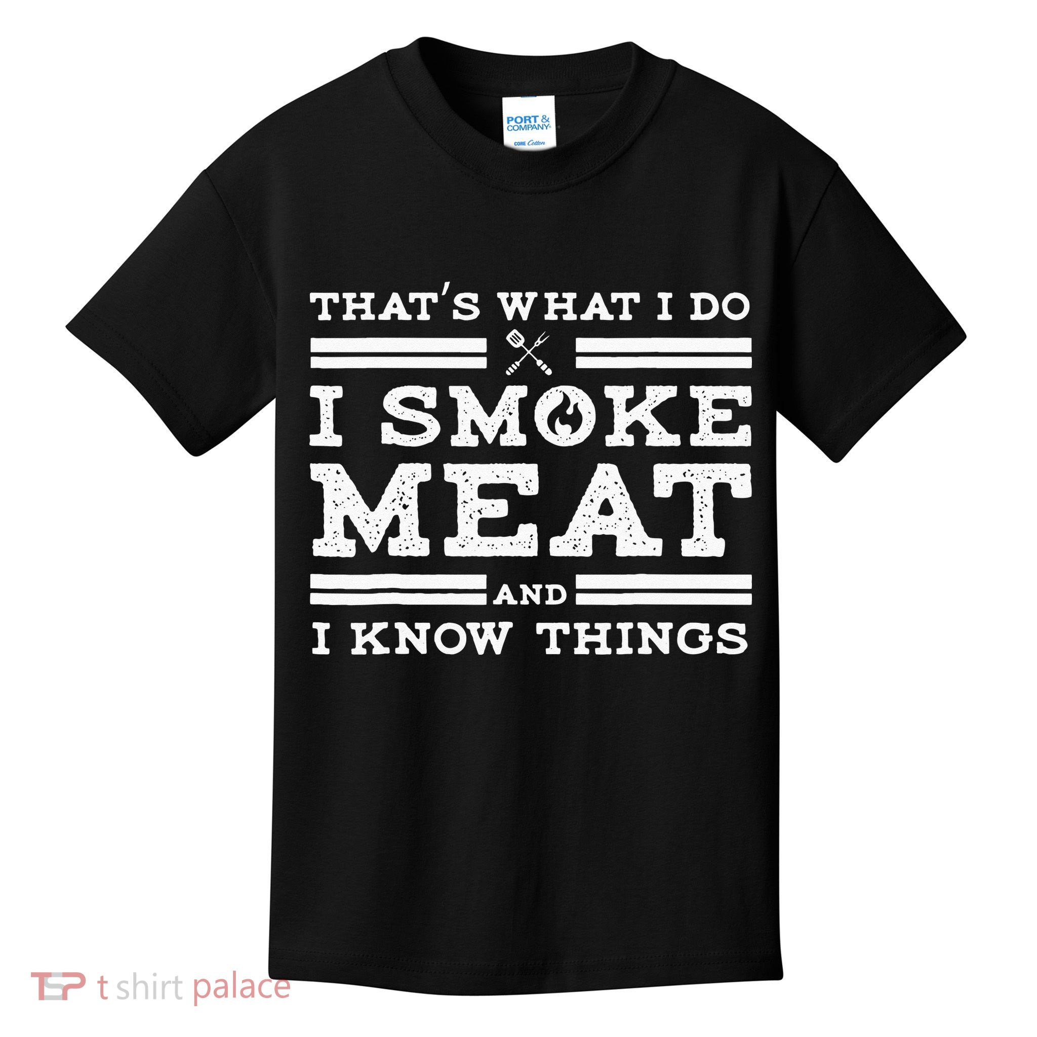 Funny Pitmaster I Smoke Meat BBQ Smoker Grill Gift Kids T-Shirt