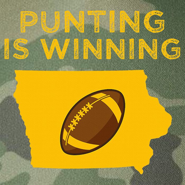 funny punting is winning iowa I cheer For The Punter Legacy Tie Dye Trucker Hat