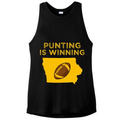 funny punting is winning iowa I cheer For The Punter Ladies PosiCharge Tri-Blend Wicking Tank