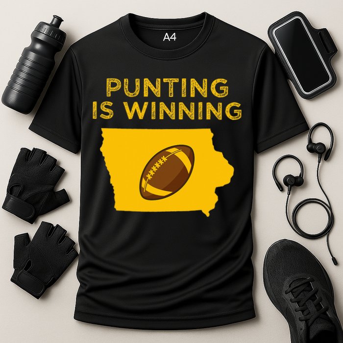 funny punting is winning iowa I cheer For The Punter Performance Shirt
