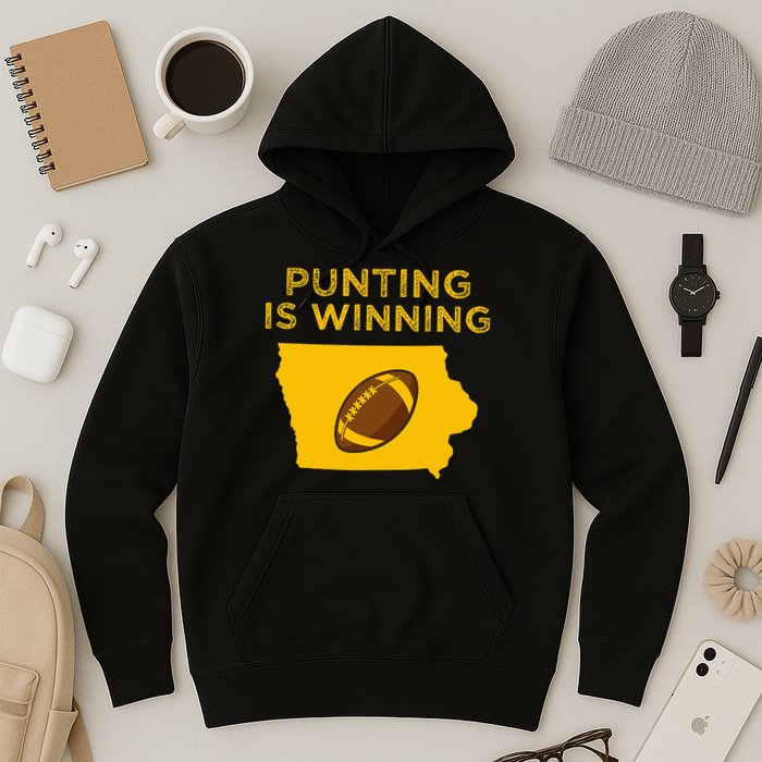 funny punting is winning iowa I cheer For The Punter Hoodie