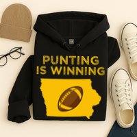 funny punting is winning iowa I cheer For The Punter Hoodie