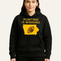 funny punting is winning iowa I cheer For The Punter Hoodie