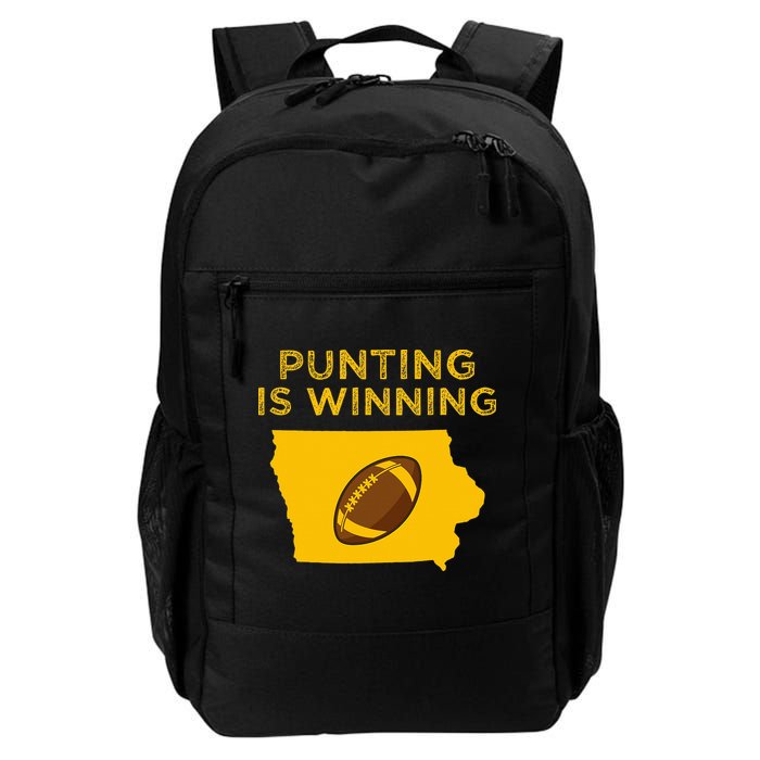 funny punting is winning iowa I cheer For The Punter Backpack