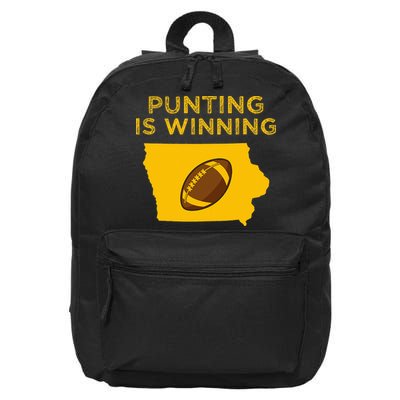 funny punting is winning iowa I cheer For The Punter 16 in Basic Backpack