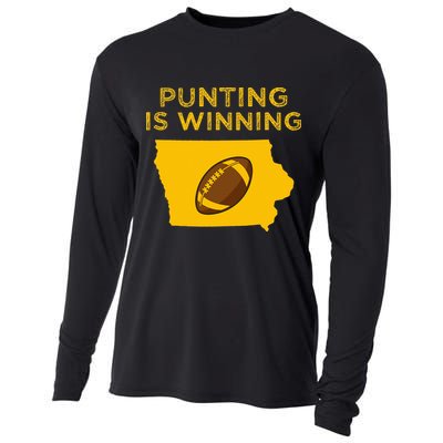 funny punting is winning iowa I cheer For The Punter Cooling Performance Long Sleeve Crew