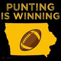 funny punting is winning iowa I cheer For The Punter Premium T-Shirt