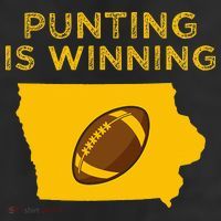funny punting is winning iowa I cheer For The Punter 25L Jumbo Tote