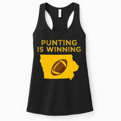funny punting is winning iowa I cheer For The Punter Womens Tank Top
