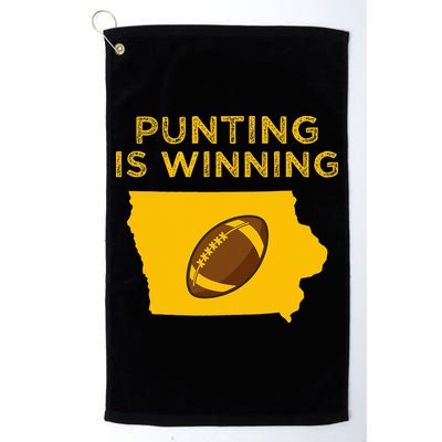funny punting is winning iowa I cheer For The Punter Golf Towel