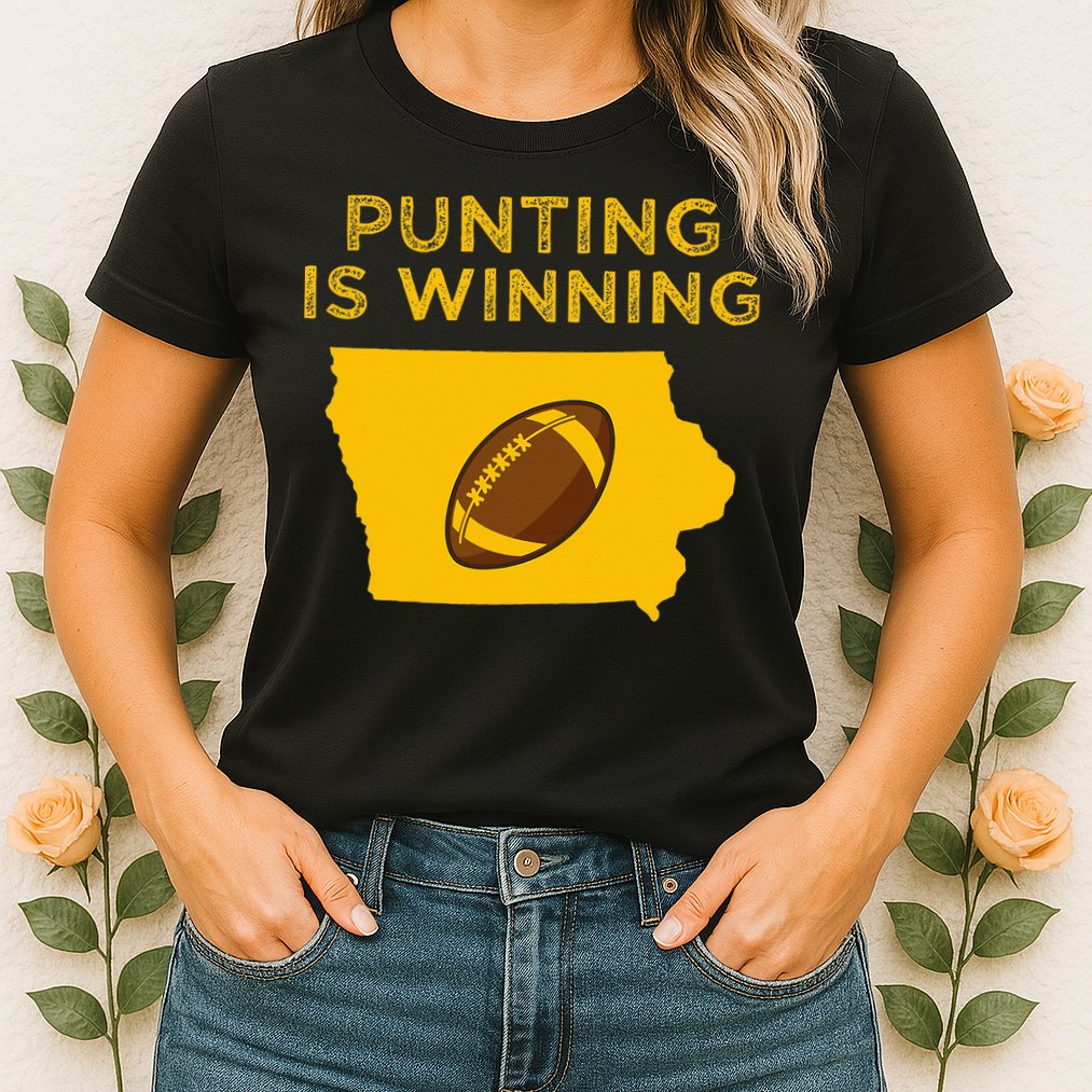 funny punting is winning iowa I cheer For The Punter Womens T-Shirt