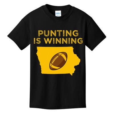 funny punting is winning iowa I cheer For The Punter Kids T-Shirt