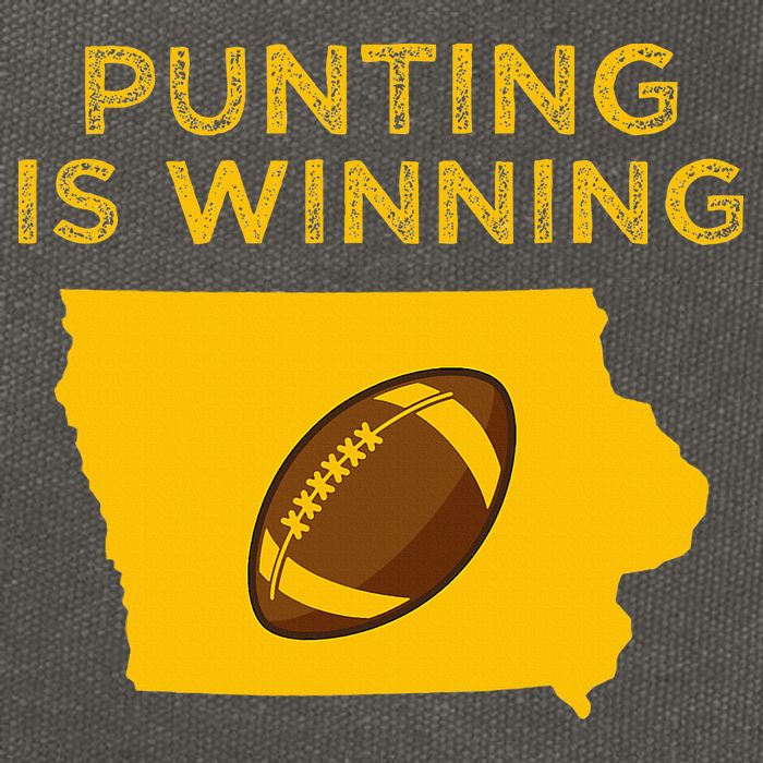 funny punting is winning iowa I cheer For The Punter Cotton Canvas Backpack