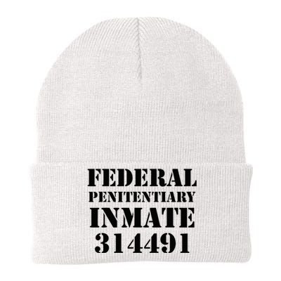 Federal Penitentiary Inmate Funny Halloween Prisoner Costume Knit Cap Winter Beanie