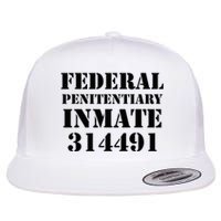 Federal Penitentiary Inmate Funny Halloween Prisoner Costume Flat Bill Trucker Hat