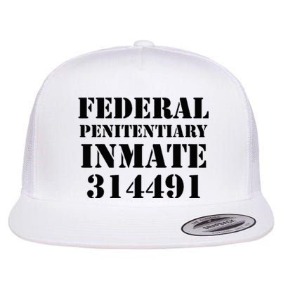 Federal Penitentiary Inmate Funny Halloween Prisoner Costume Flat Bill Trucker Hat