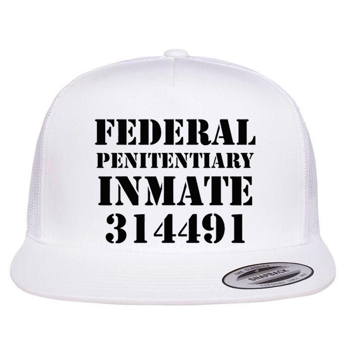 Federal Penitentiary Inmate Funny Halloween Prisoner Costume Flat Bill Trucker Hat