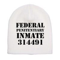 Federal Penitentiary Inmate Funny Halloween Prisoner Costume Short Acrylic Beanie