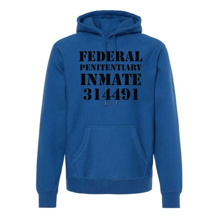 Federal Penitentiary Inmate Funny Halloween Prisoner Costume Premium Hoodie