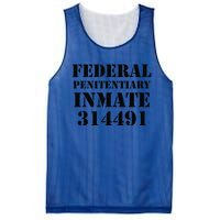 Federal Penitentiary Inmate Funny Halloween Prisoner Costume Mesh Reversible Basketball Jersey Tank