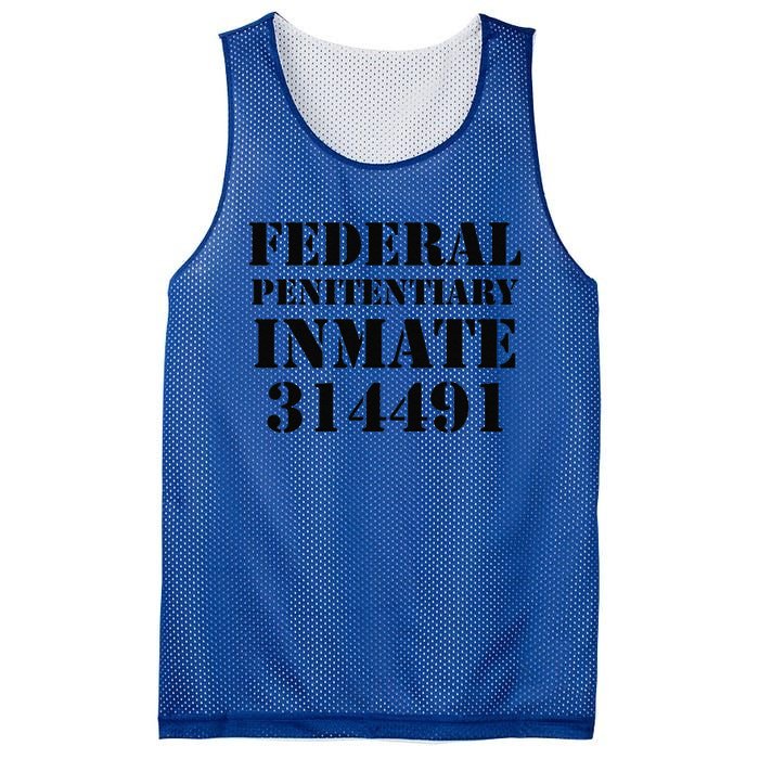 Federal Penitentiary Inmate Funny Halloween Prisoner Costume Mesh Reversible Basketball Jersey Tank