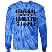 Federal Penitentiary Inmate Funny Halloween Prisoner Costume Tie-Dye Long Sleeve Shirt