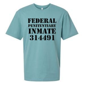 Federal Penitentiary Inmate Funny Halloween Prisoner Costume Sueded Cloud Jersey T-Shirt