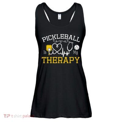 Funny Pickleball Is My Therapy Pickleball Player Humor Ladies Essential Flowy Tank