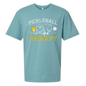 Funny Pickleball Is My Therapy Pickleball Player Humor Sueded Cloud Jersey T-Shirt