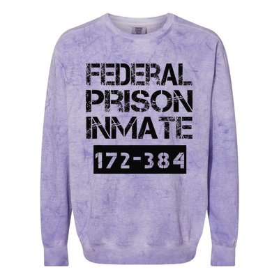 Federal Prison Inmate Jail Halloween Costume Funny Colorblast Crewneck Sweatshirt