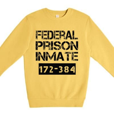 Federal Prison Inmate Jail Halloween Costume Funny Premium Crewneck Sweatshirt