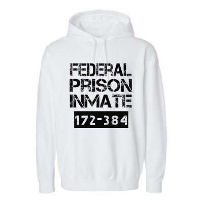 Federal Prison Inmate Jail Halloween Costume Funny Garment-Dyed Fleece Hoodie