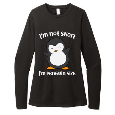 Funny Penguin I'm Not Short I'm Small Like A Penguin Womens CVC Long Sleeve Shirt