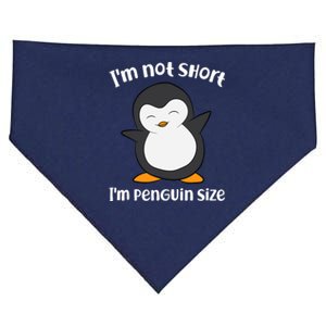 Funny Penguin I'm Not Short I'm Small Like A Penguin USA-Made Doggie Bandana