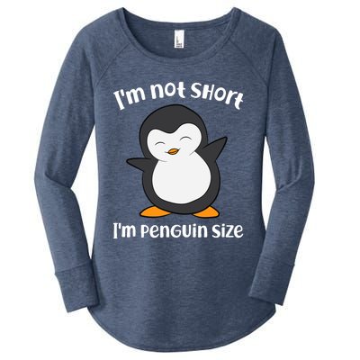 Funny Penguin I'm Not Short I'm Small Like A Penguin Women's Perfect Tri Tunic Long Sleeve Shirt