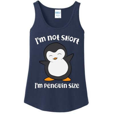 Funny Penguin I'm Not Short I'm Small Like A Penguin Ladies Essential Tank