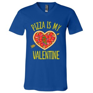 Funny Pizza Is My Valentine's Day Food Lover Cute Graphics Meaningful Gift V-Neck T-Shirt