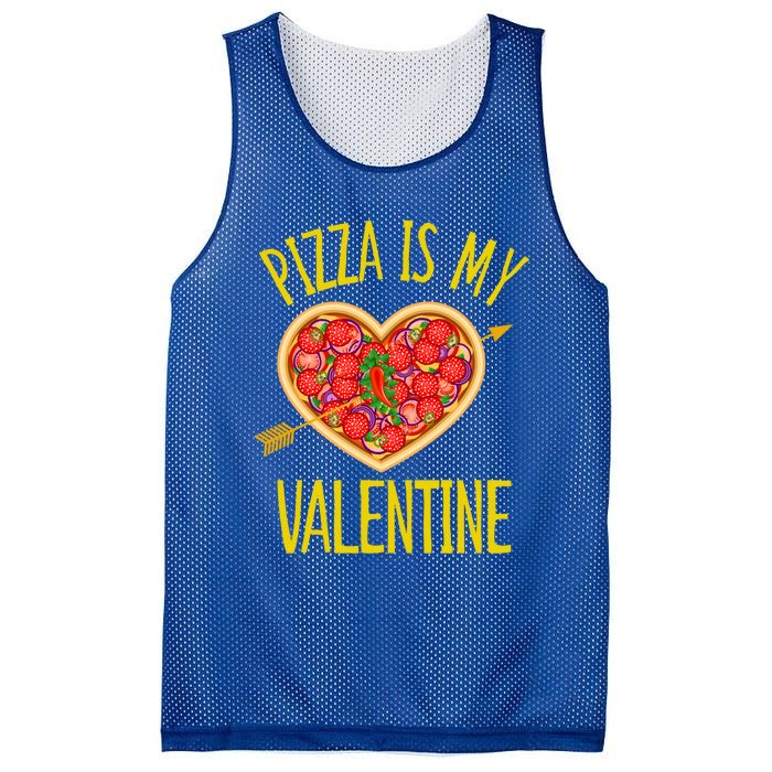 Funny Pizza Is My Valentine's Day Food Lover Cute Graphics Meaningful Gift Mesh Reversible Basketball Jersey Tank