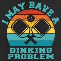 Funny Pickleball I May Have A Dinking Problem Day Dinking Crop Fleece Hoodie
