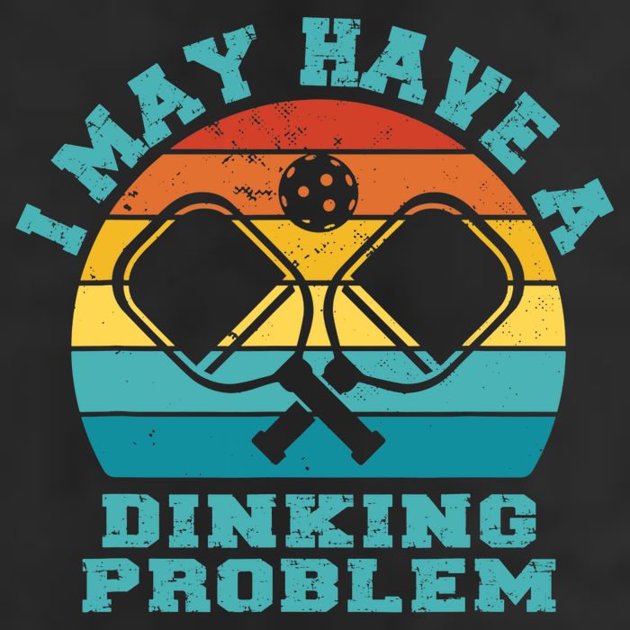 Funny Pickleball I May Have A Dinking Problem Day Dinking Crop Fleece Hoodie