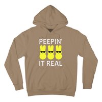 Funny Peepin It Real Happy Easter Bunny Hoodie