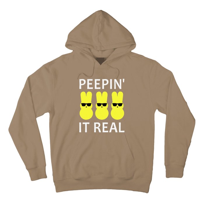 Funny Peepin It Real Happy Easter Bunny Hoodie