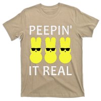 Funny Peepin It Real Happy Easter Bunny T-Shirt