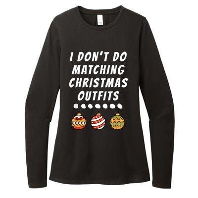 Family Party I DonT Do Matching Christmas Outfits Ornaments Womens CVC Long Sleeve Shirt