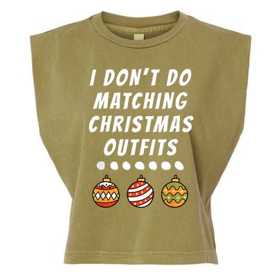 Family Party I DonT Do Matching Christmas Outfits Ornaments Garment-Dyed Women's Muscle Tee