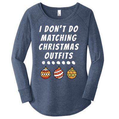 Family Party I DonT Do Matching Christmas Outfits Ornaments Women's Perfect Tri Tunic Long Sleeve Shirt