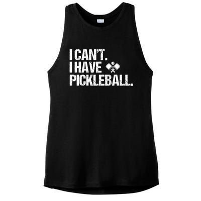 Funny Pickleball I Cant I Have Pickleball Cute Sport Gift Ladies PosiCharge Tri-Blend Wicking Tank