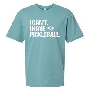 Funny Pickleball I Cant I Have Pickleball Cute Sport Gift Sueded Cloud Jersey T-Shirt