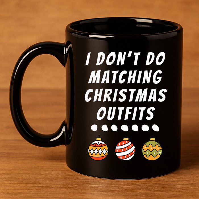 Family Party I DonT Do Matching Christmas Ornaments 11oz C Handle Ceramic Mug