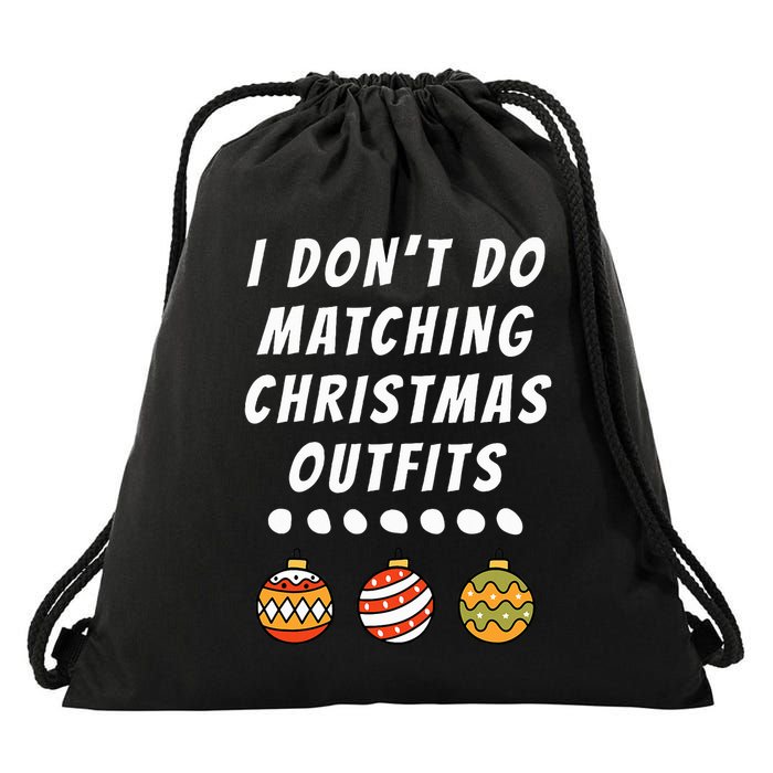 Family Party I DonT Do Matching Christmas Ornaments Drawstring Bag